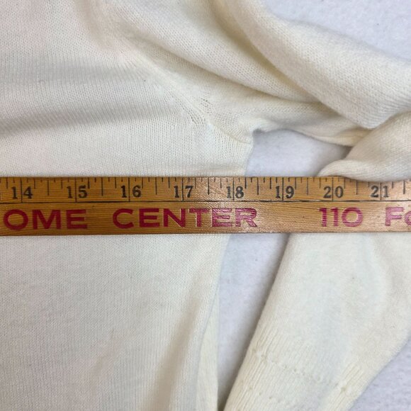 Koret Beaded Knit Sweater Small Mock Neck Back Zipper Coastal Classiccore Luxury - Picture 8 of 9